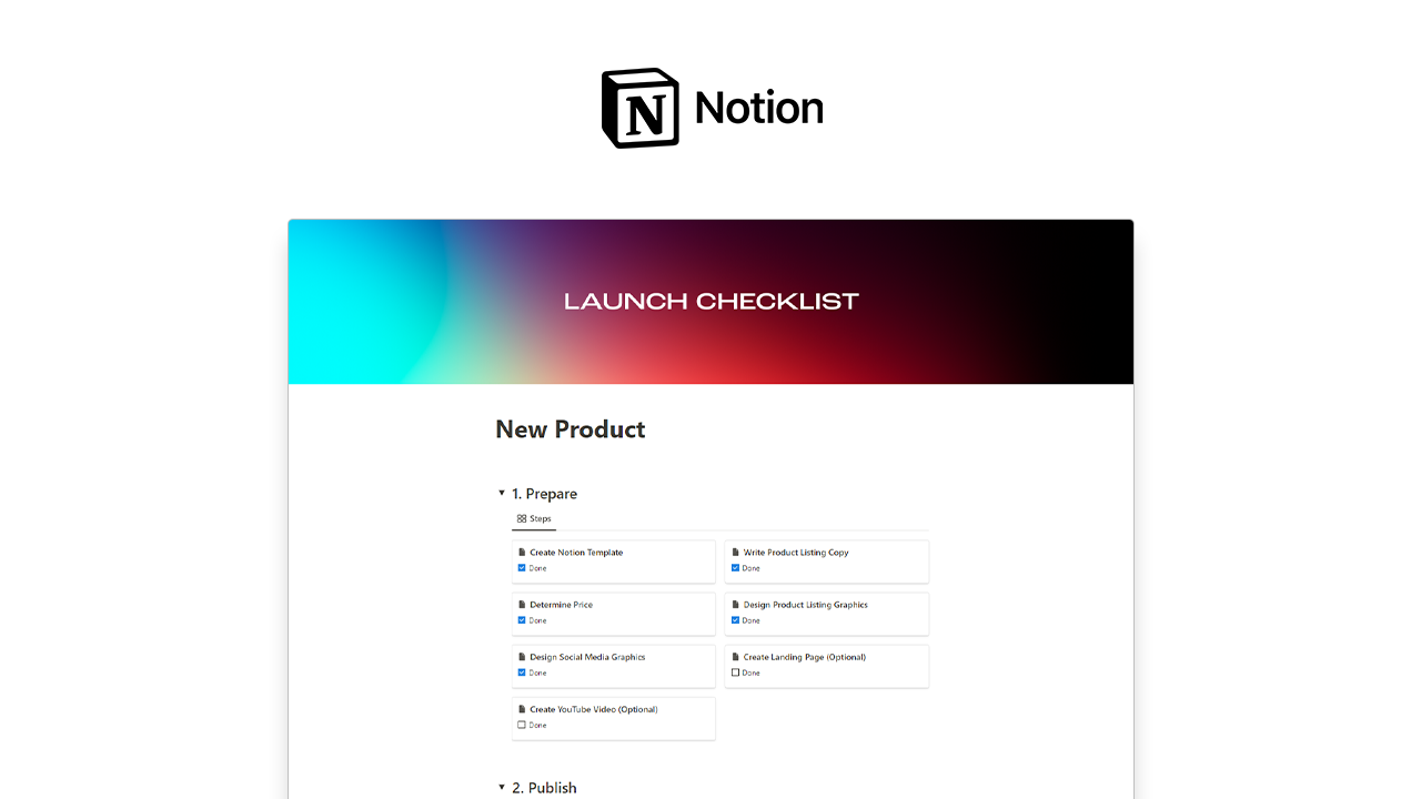 Notion Templates for Launch