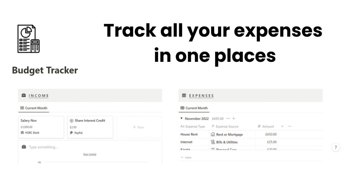 Financial Budget Tracker | Prototion | Get Notion Template