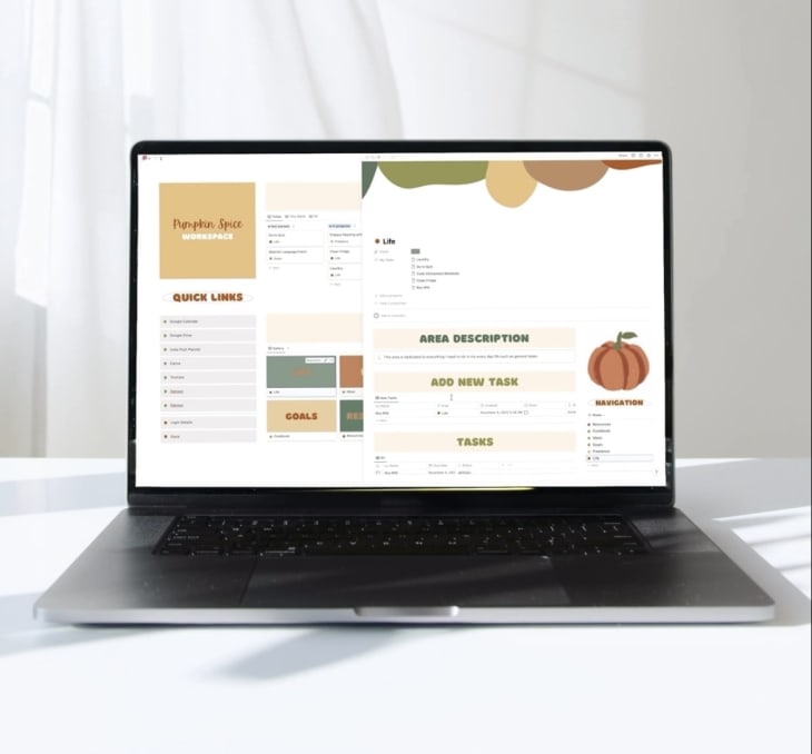 Pumpkin Spice WorkSpace | Prototion | Buy Notion Template