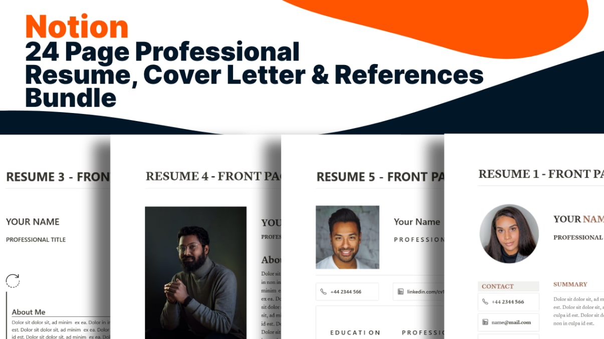 Professional Resume, Cover Letter & References Bundle