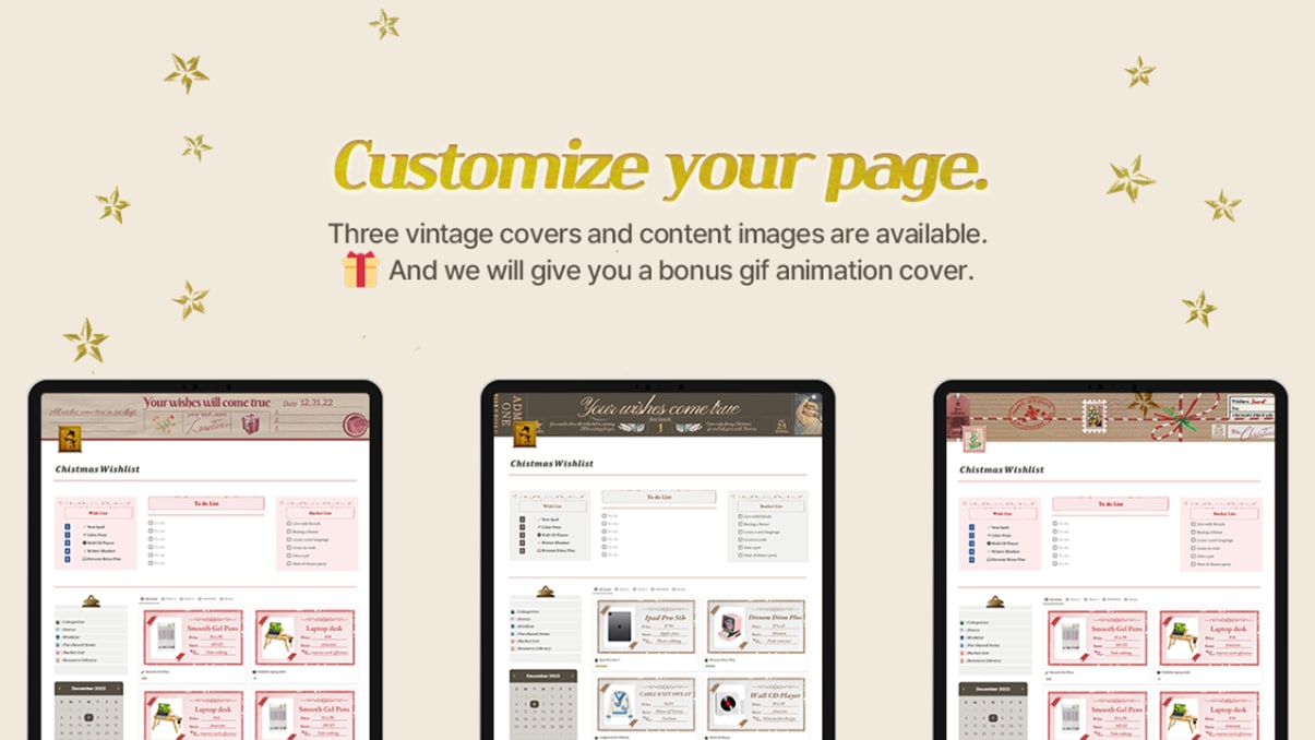 Christmas Wishlist | Prototion | Buy Notion Template