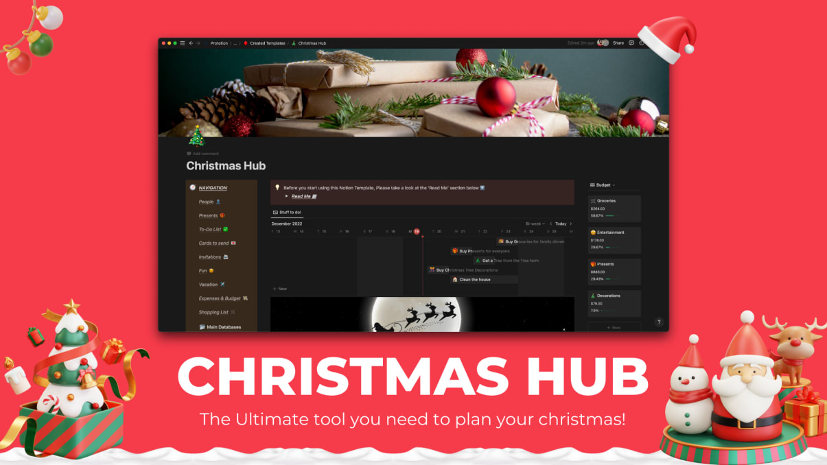 Christmas Hub | Prototion | Buy Notion Template