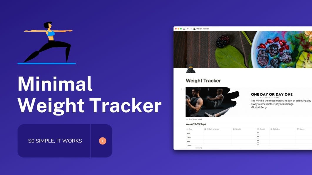 notion weight tracker template