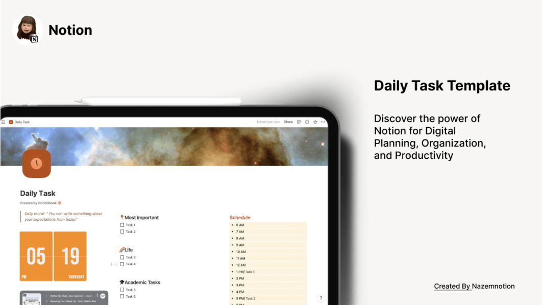 Notion Daily Task Prototion Get Notion Template Notion Daily Task Prototion Get Notion Template