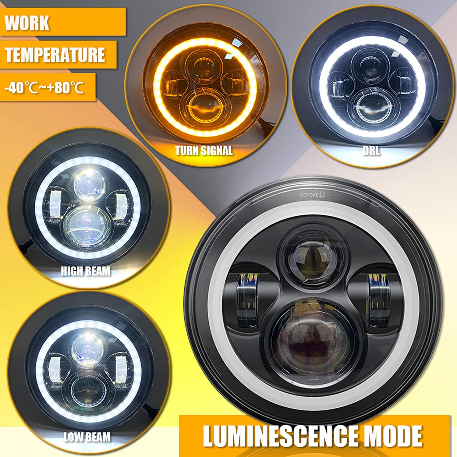 JK Full Ring Headlight