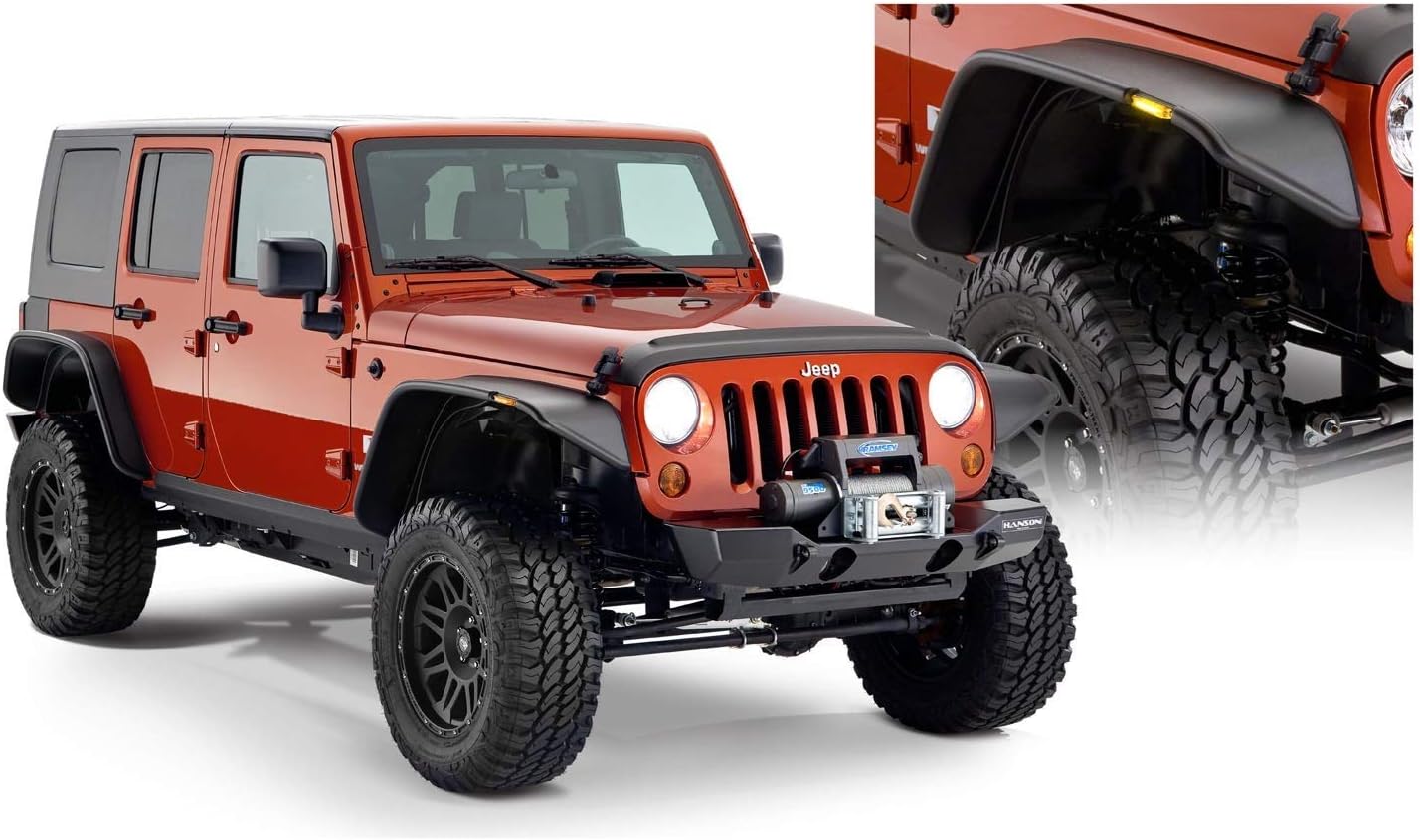 JK Flat Fender Flares ABS