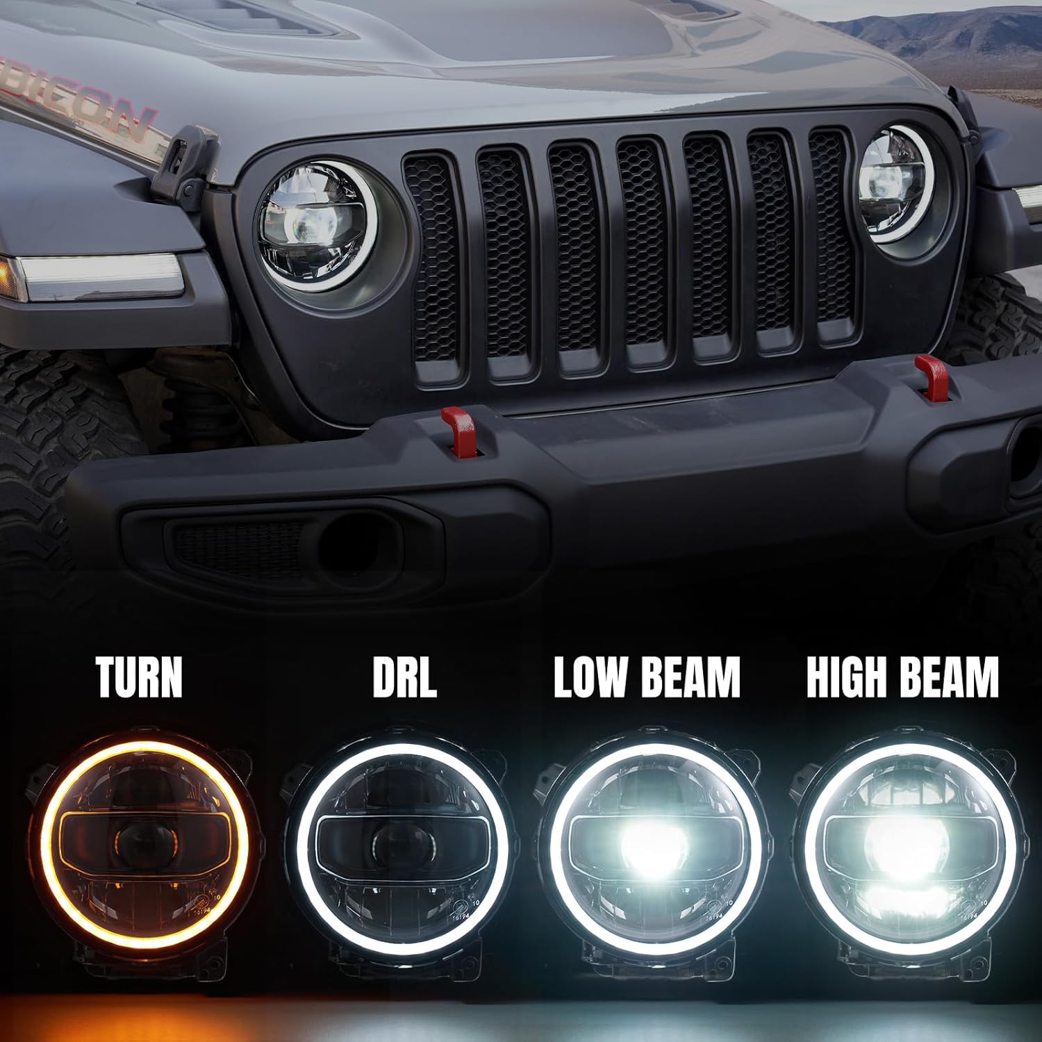 JL OEM Style Headlight with Ring