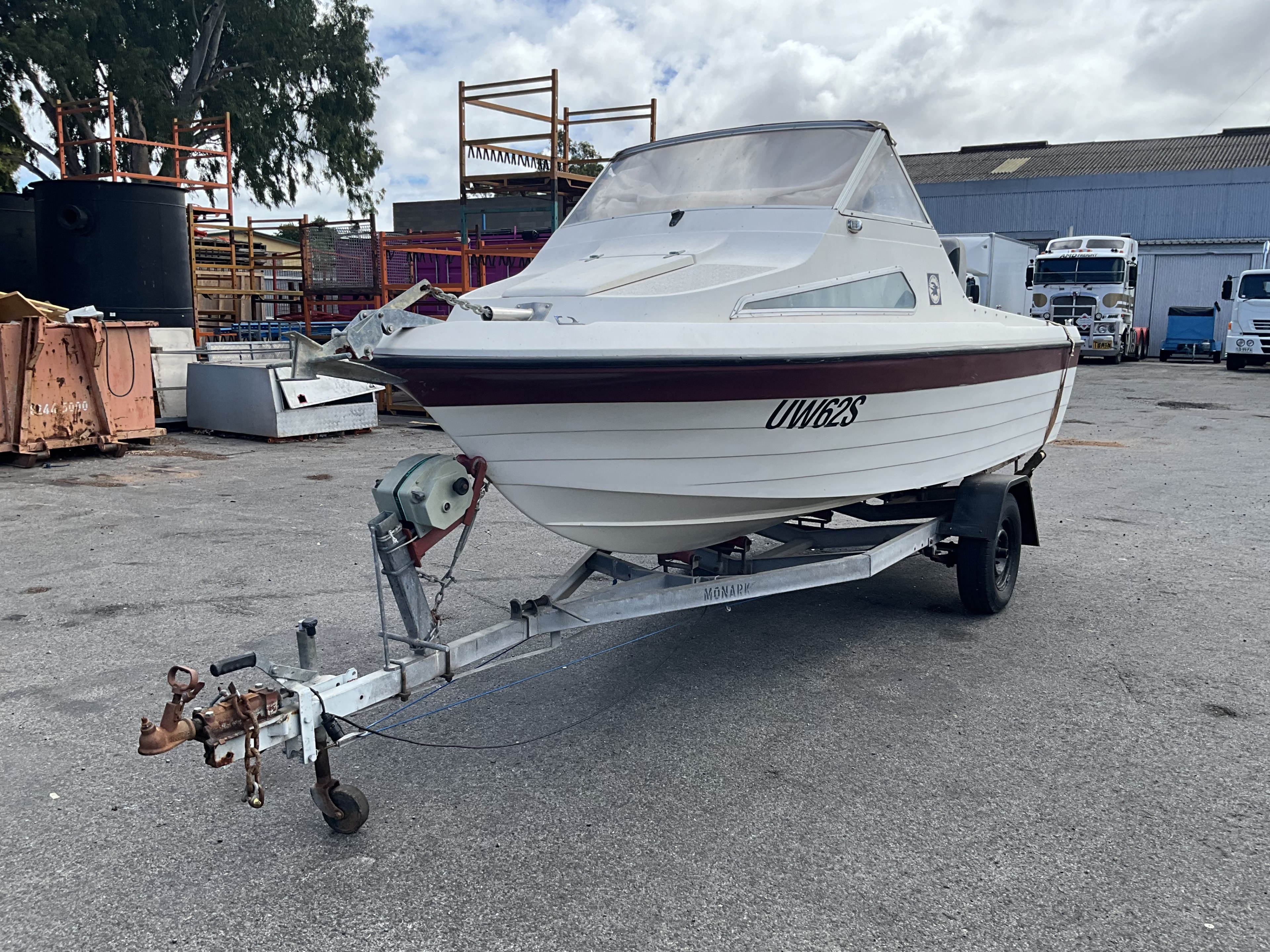 1977 Monark Fibreglass Boat & Trailer