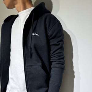 【EXCLUSIVE】スウェット ジップフーディー/BLACK (UNISEX)