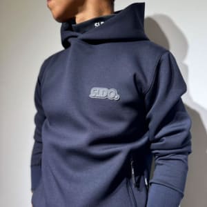 ライト ダブルニットフーディー FRONT 3D SHADOW LOGO/DARK NAVY (UNISEX)