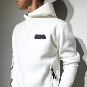 ライト ダブルニットフーディー FRONT 3D SHADOW LOGO/WHITE (UNISEX)