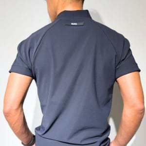 半袖モックネック カットソー シェルタリングドライ NEW STD LOGO/DARK NAVY