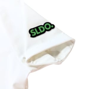 半袖モックネック カットソー シェルタリングドライ NEON GREEN LOGO/WHITE