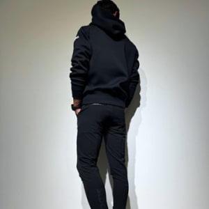 NEW STDダブルクロスストレッチプリブパンツ BLACK (UNISEX)