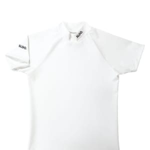 半袖モックネック カットソー シェルタリングドライ NEW STD LOGO/WHITE