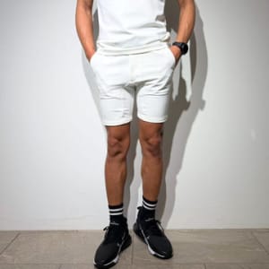 半袖モックネック カットソー シェルタリングドライ NEW STD LOGO/WHITE