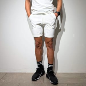 半袖モックネック カットソー シェルタリングドライ NEON GREEN LOGO/WHITE