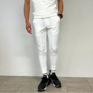 CODURA(R) NYLON  SLDO. 4WAY STRETCH リブパンツ/WHITE(UNISEX)