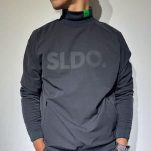 SLDO. × AddElm ダブルクロスストレッチプルオーバー MATTE BLACK (UNISEX) 