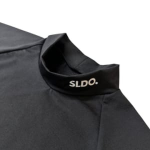 半袖モックネック カットソー NEW STD LOGO/BLACK