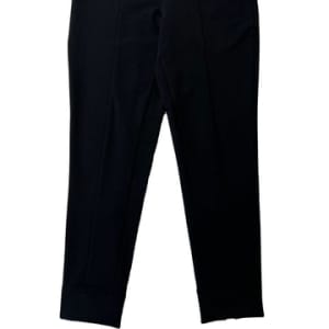 NEW STDダブルクロスストレッチリブパンツ/BLACK×WHITE LOGO(UNISEX)