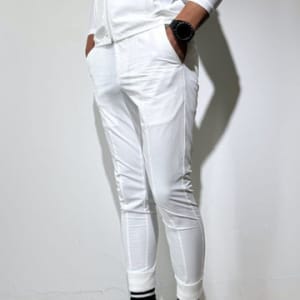 NEW STD CORDURA(R) NYLON  SLDO. 4WAY STRETCH リブパンツ/WHITE(UNISEX)