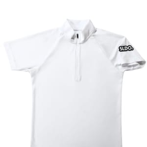 ハーフジップ カノコ半袖モックネック 3D LOGO/WHITE – SLDO.