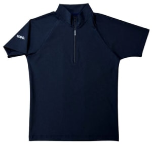 ハーフジップ 半袖モックネック カットソー ZIP LOGO/DARK NAVY – SLDO.