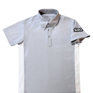 サイドメッシュ切替ポロシャツ SIDE 3D LOGO/ICE GRAY