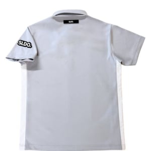 サイドメッシュ切替ポロシャツ SIDE 3D LOGO/ICE GRAY