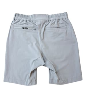 CODURA(R) NYLON 4WAY STRETCH ハーフパンツ  FRONT BACK ZIP LOGO/ICE GRAY