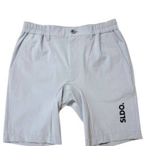 CODURA(R) NYLON 4WAY STRETCH ハーフパンツ  FRONT BACK ZIP LOGO/ICE GRAY