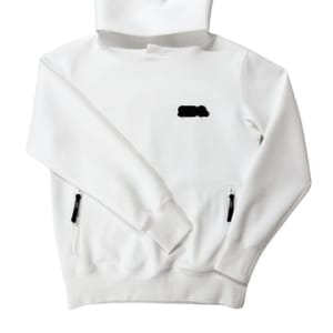 ライト ダブルニットフーディー FRONT 3D SHADOW LOGO/WHITE (UNISEX)