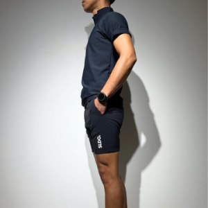 ハーフジップ 半袖モックネック カットソー ZIP LOGO/DARK NAVY – SLDO.