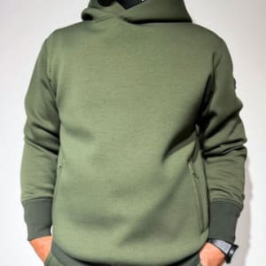 ライト ダブルニットフーディー/DARK MOSS GREEN (UNISEX)