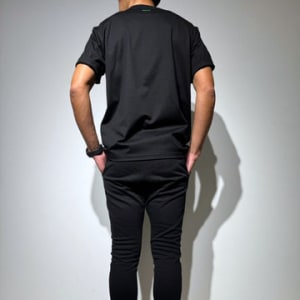 【EXTRA SERIES】Tシャツ SLANTING LOGO/BLACK×NEON GREEN