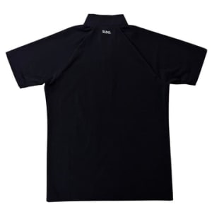 撥水サンシェイド ハーフジップ 半袖モックネック カットソー FRONT LOGO/MATTE BLACK