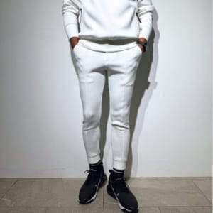 ライト ダブルニットフーディー FRONT 3D SHADOW LOGO/WHITE (UNISEX)