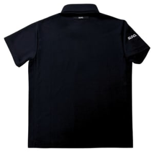 サイドメッシュ切替ポロシャツ FRONT LOGO/BLACK
