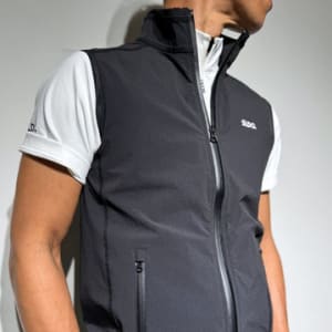 ハーフジップ 半袖モックネック カットソー ZIP LOGO/WHITE