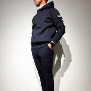ライト ダブルニット リブパンツ/DARK NAVY (UNISEX)