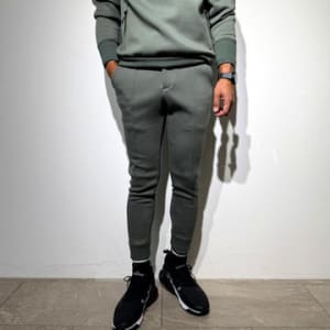 ライト ダブルニットフーディー SIDE 3D SHADOW LOGO/OLIVE GREEN (UNISEX)