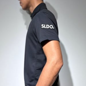 サイドメッシュ切替ポロシャツ SIDE 3D LOGO/BLACK