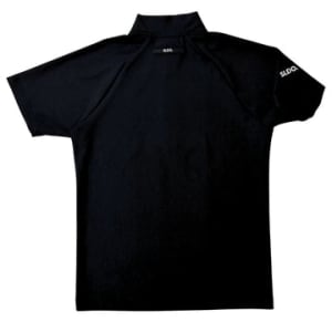 ハーフジップ 半袖モックネック カットソー ZIP LOGO/BLACK