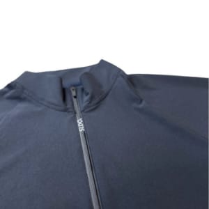 ハーフジップ 半袖モックネック カットソー ZIP LOGO/DARK NAVY