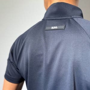 ハーフジップ  カノコ半袖モックネック 3D LOGO/DARK NAVY