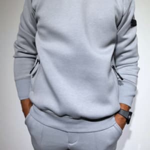ライト ダブルニットフーディー SIDE 3D SHADOW LOGO/GRAY (UNISEX)