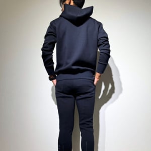 ライト ダブルニットフーディー FRONT 3D SHADOW LOGO/DARK NAVY (UNISEX)