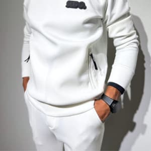 ライト ダブルニットプルオーバー 3D SHADOW LOGO/WHITE (UNISEX)