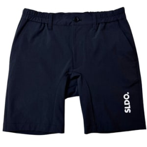 CODURA(R) NYLON 4WAY STRETCH ハーフパンツ  FRONT BACK ZIP LOGO/DARK NAVY